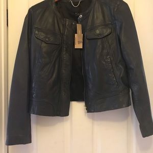 J Crew Leather Jacket XL NWT